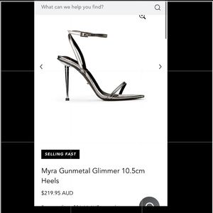 Tony Bianco Metallic Heels.